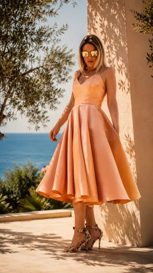 Swing Flared Midi Dress