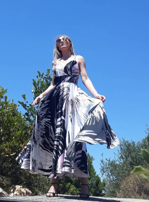 Swing Printed Midi Dress