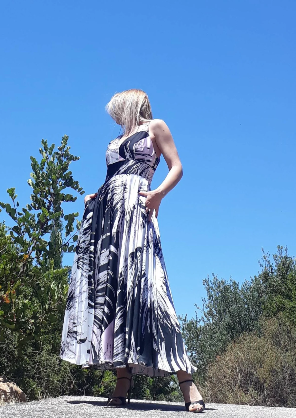 Swing Printed Midi Dress