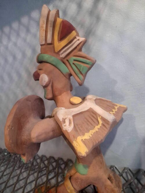 Authentic Vintage Aztec Warrior Whistle Statuette