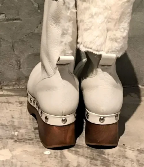 Eros & Psichy Leather Fur Clogs