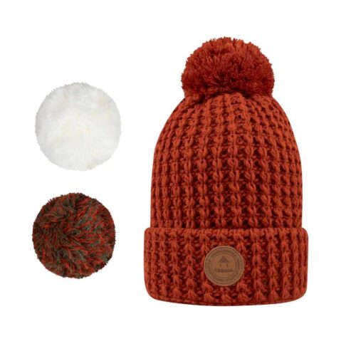 Cabaia Pom Poms Terracotta Beanie