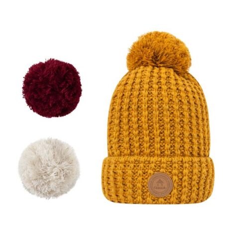 Cabaia Pom Poms Beanie Yellow