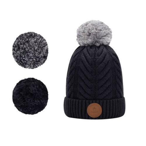 Cabaia Pom Poms Dark Grey Beanie
