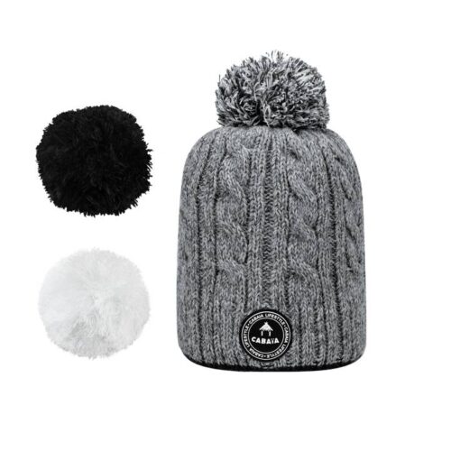 Cabaia Pom Poms Grey Beanie
