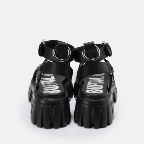 Bufallo Vegan Platform Sandal Black