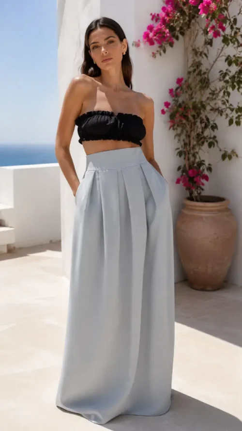 Swing Satin Maxi Skirt