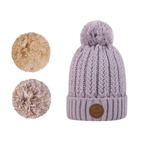 Cabaia Pom Poms Lilac Beanie