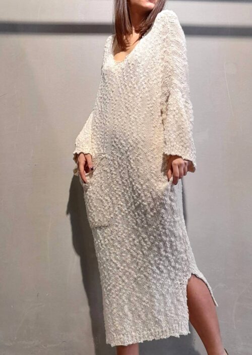 antidote_knitted_dress_knitwear_ecru_grey_new_spring_collection