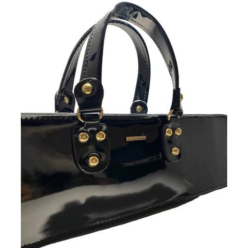 black-vinyl-purse-bag