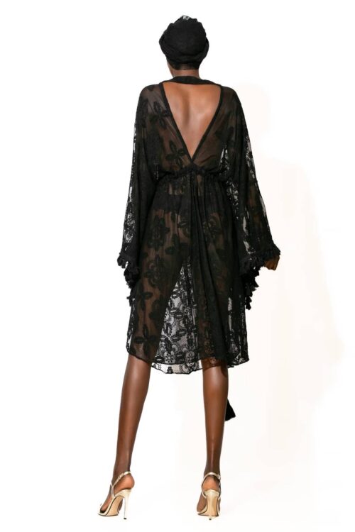 C-throu Lace Kimono Kaftan