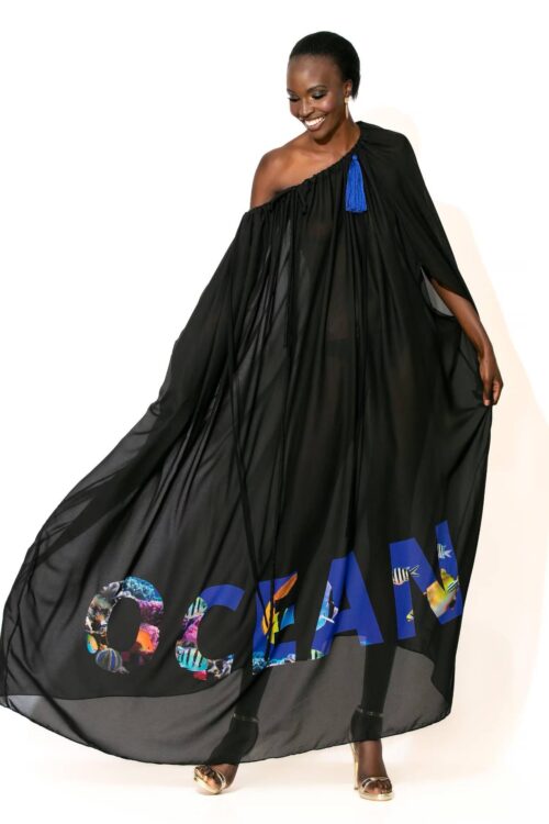 C-throu Niki Kaftan Black