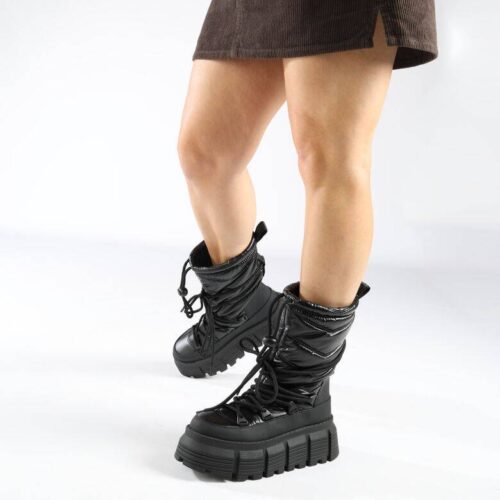 Buffalo Puffer Boot Black