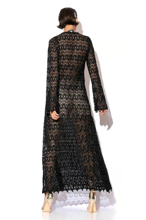 C-throu Cut Out Crochet Dress