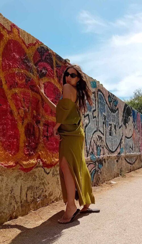 Antidote Knitwear Cotton Maxi Kaftan Dress