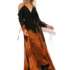 C-THROU Off The Shoulder Draped Maxi Printed Dress