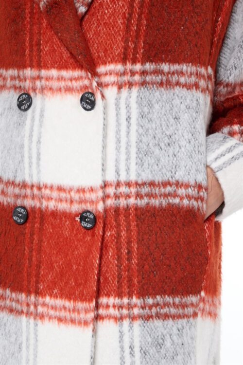 Ice Play Midi Plaid Coat