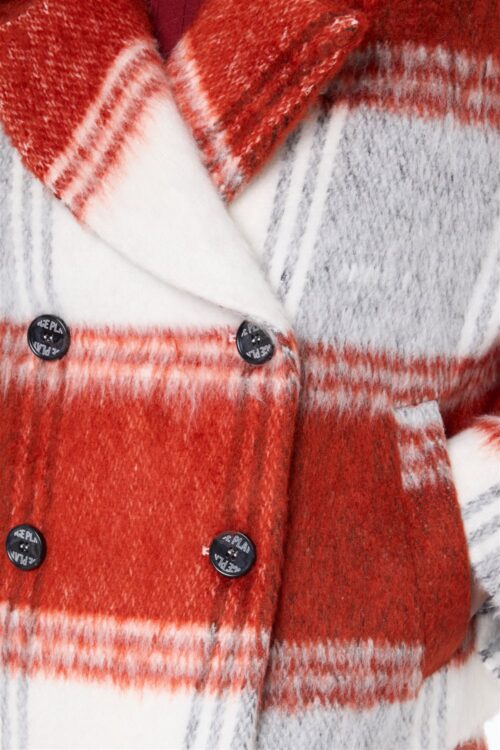 Ice Play Short Plaid Coat
