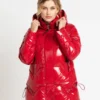 FEDERICA COSTA Waterproof Hooded Puffer Jacket with Fur and Collar