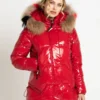 FEDERICA COSTA Waterproof Hooded Puffer Jacket with Fur and Collar