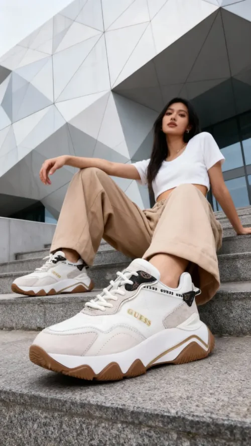 GUESS White Runners Sneakers