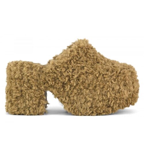 Colors Of California Teddy Fur Sabot Camel