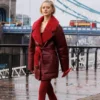 Urbancode London Reversible Coat in Cherry Crackle