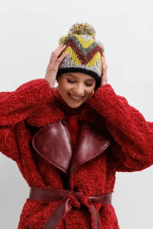 Urbancode London Cherry Crackle Reversible Coat