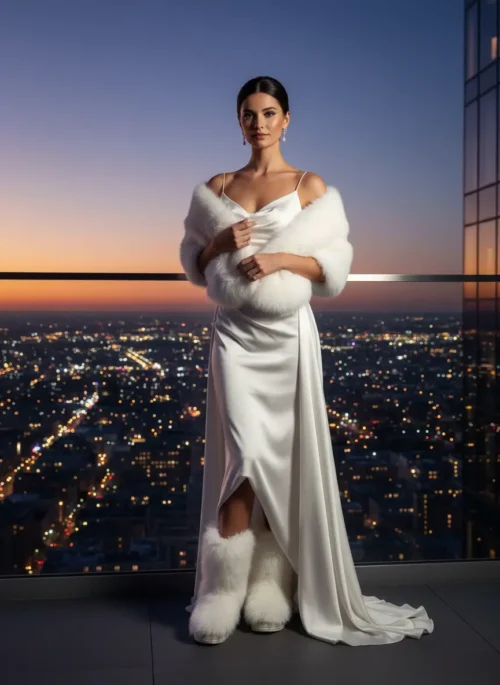 Buffalo Ankle Boots Ecru Faux Fur