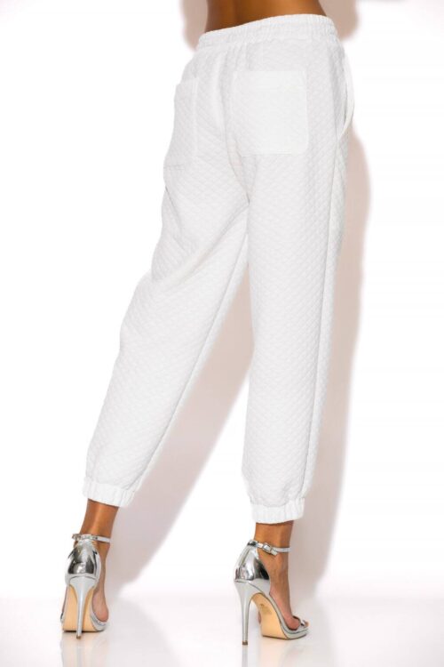 C-throu Quilted Pants With Logo Embroidery