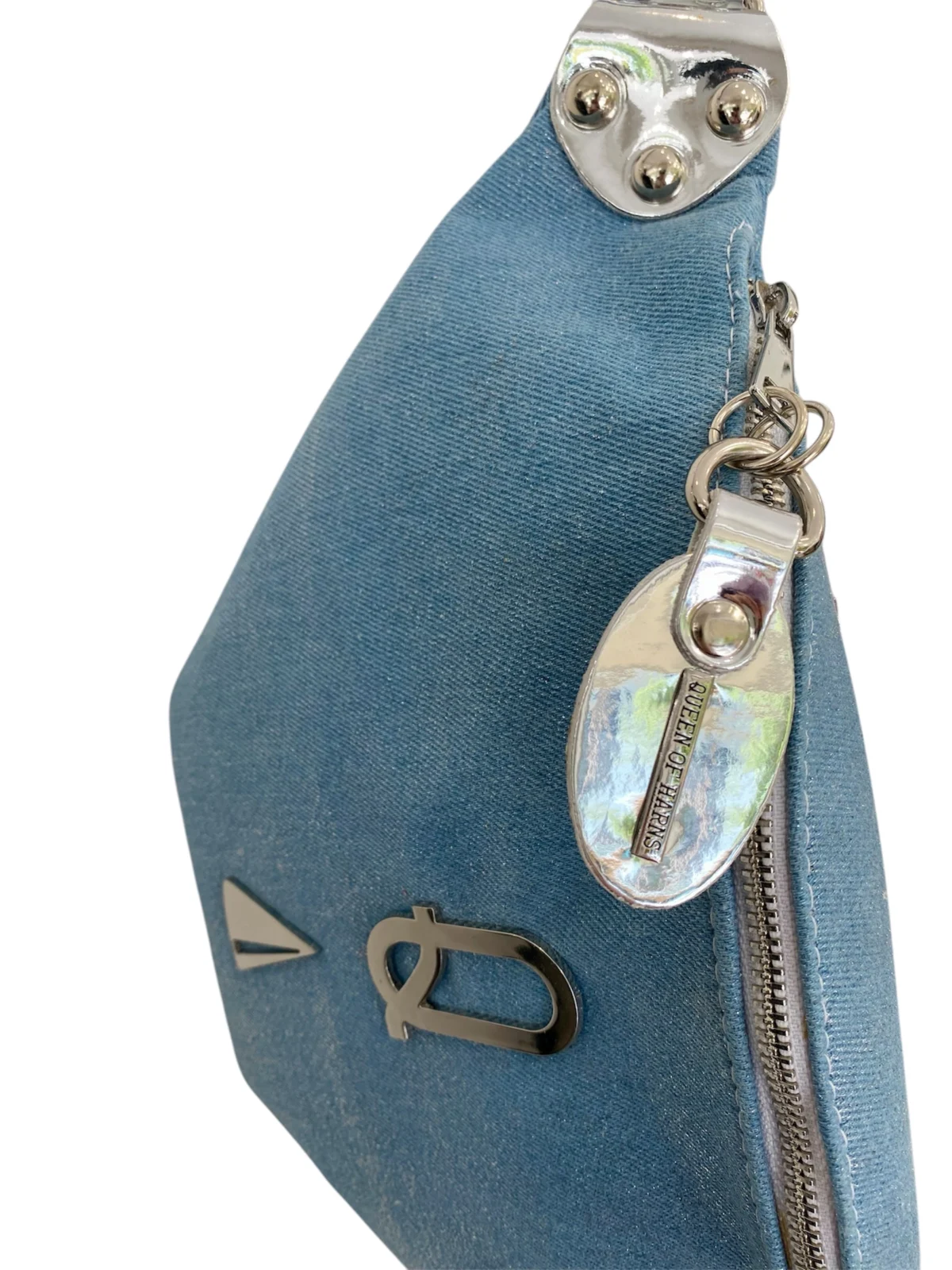 Queen Of Harns Banana Bag Denim Glitter