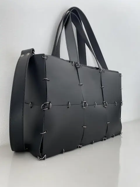 Nowhere Without Leather Shoulder Bag Black