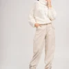 Less Sonder Feeling Baggy Faux leather cargo pants