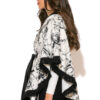 LSF Illustration-print fringed hooded Poncho