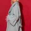 C-THROU Crystal and pearl-embellished coat