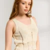Antidote Knitwear Cropped Top Natural Cotton