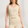 Antidote Knitwear Cropped Top Natural Cotton