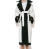 C-throu Long Mouton Coat With Belt