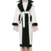 C-throu Long Mouton Coat With Belt