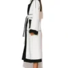 C-throu Long Mouton Coat With Belt