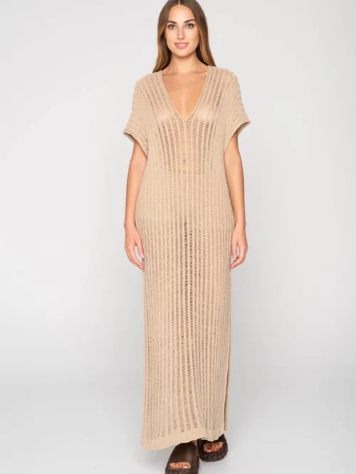 Antidote Knitwear Dress Kaftan Knitted Net