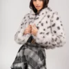 C-throu Cropped Fur Jacket