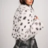 C-throu Cropped Fur Jacket