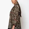 C-throu Animal Print Satin Shirt