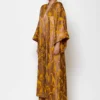 C-throu Maxi Jacquard Satin Kimono