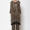 C-throu Animal Print Satin Kimono