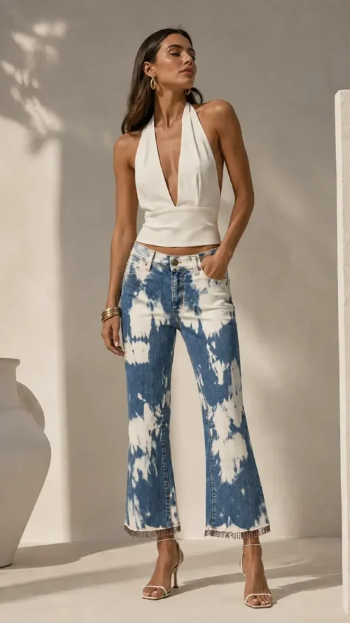 Damaged Tie Dye Jean