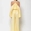 C-throu Satin Wide Leg Jumpsuit