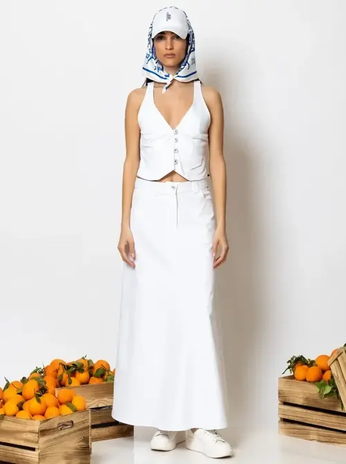 Less Sonder Feeling Maxi Denim Skirt