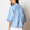 Less Sonder Feeling Crop Striped Shirt
